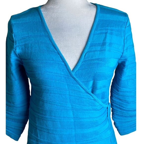 Verve Ami NWT $78 Faux Wrap V-Neck Sweater Women's Sz PETITE Small - Picture 2 of 7